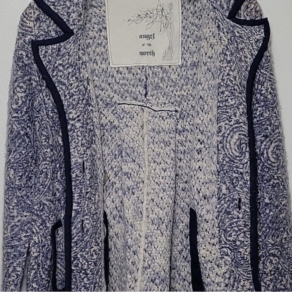 Anthropologie Angel of the North sweater wool knit paisley jacket Medium - Picture 7 of 12